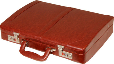 

Leather World Sleek PU Leather Medium Briefcase - For Men & Women(Maroon)