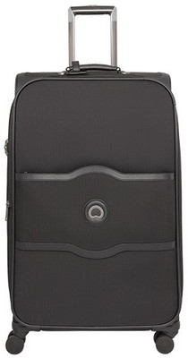 

Delsey Chatelet Soft + 77Cm Check-In Trolley Luggage (Black) Large Briefcase - For Men & Women(Black)