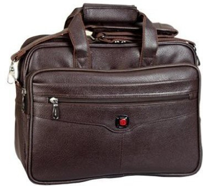 

Easies FF 1018 Brown Medium Briefcase - For Men(Brown)