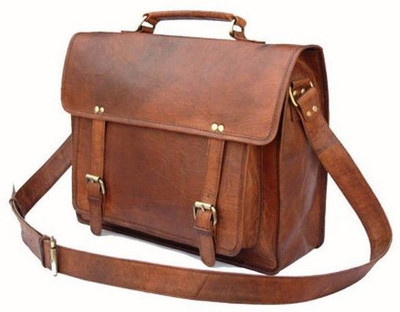 

CRAFAT Messenger Bag Medium Briefcase - For Men(Brown)
