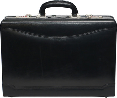 

C Comfort Genuine Leather Expandable Office Bag Medium Briefcase - For Men(Black)