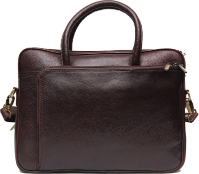 

C Comfort Genuine Leather Medium Briefcase - For Men(Brown)