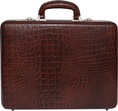 

C Comfort Genuine Leather Office Bag Small Briefcase - For Men(Brown)