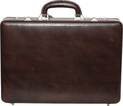 

C Comfort Genuine Leather Expandable Office Bag Small Briefcase - For Men(Brown)