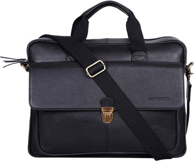 

Justanned JTMB342-1 Medium Briefcase - For Men(Black)