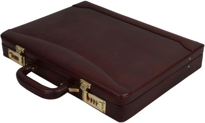 

Clubb Sleek Leather Medium Briefcase - For Men(Tan)