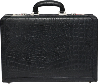 

C Comfort Genuine Leather Expandable Office Bag Medium Briefcase - For Men(Black)