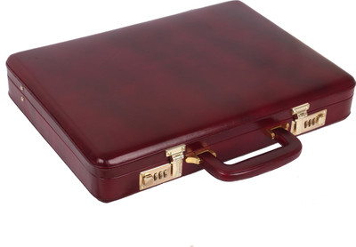 

Rambler All Side Round leather Medium Briefcase - For Men(Purple)