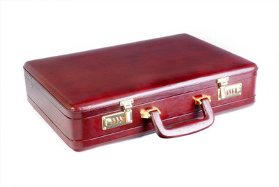 

Rambler All Side Round Expandable Leather Briefcase - For Men(Purple)