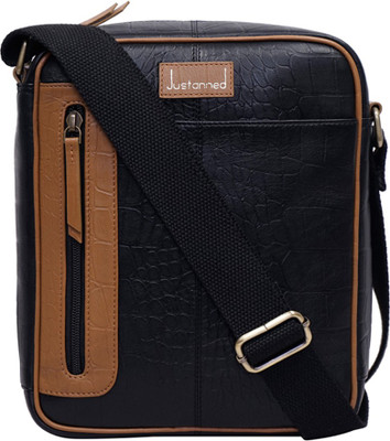 

Justanned JTMB352-1 Medium Briefcase - For Men(Black)