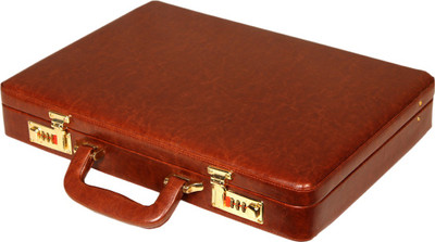 

Leather World Sleek PU Leather Medium Briefcase - For Men & Women(Tan)
