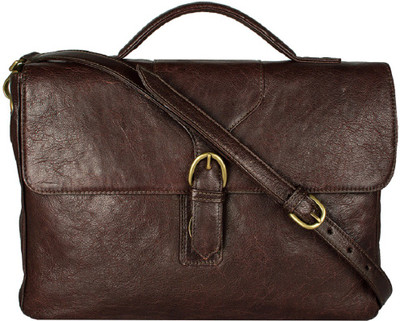 

Hidesign JUNIPER 01 E.I-E.I. GOAT VEG-BROWN Large Briefcase - For Men(Brown)