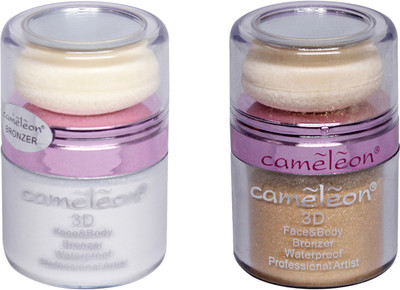 

Cameleon 3D Face & Body Waterproof Bronzer Combo Pack(Silver, Gold)