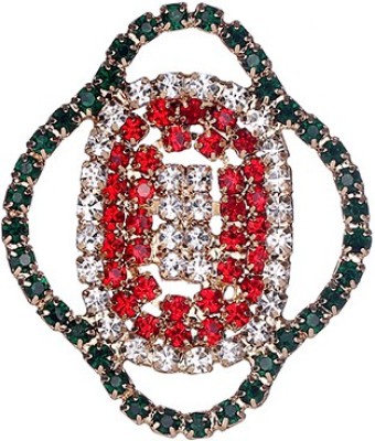 Silver Shoppee Dazzling You Brooch(Red, Gold, Green)