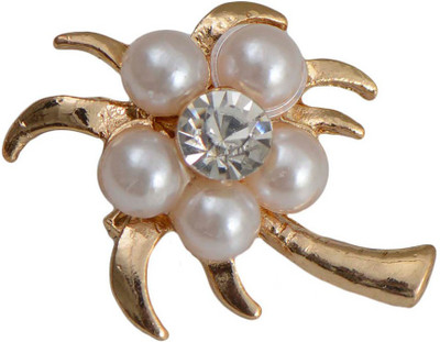 

Taj Pearl Designer Small Brooch(Gold)