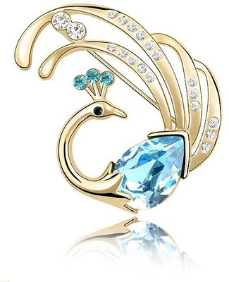 

Silver Shoppee Valentine Special Brooch(Blue, Gold)