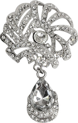 TOUCHSTONE Flower Hanging Brooch(Silver)