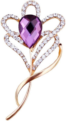 

Silver Shoppee Dazzling You Brooch(Gold, Purple)