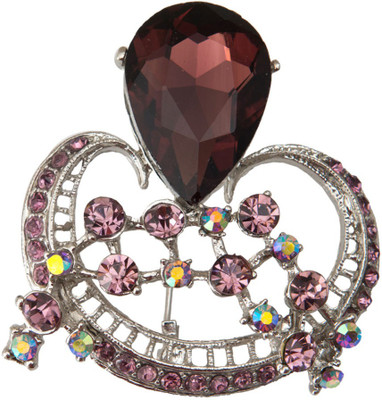 

Taj Pearl Designer Brooch(Silver)