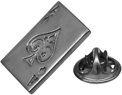 Exxotic Jewelz Spade Play card Brooch(Black)