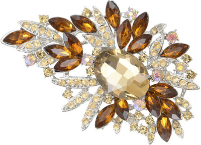 

Taj Pearl Designer Brooch(Gold)