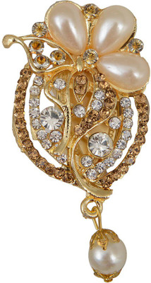 Taj Pearl Designer Brooch(Gold)