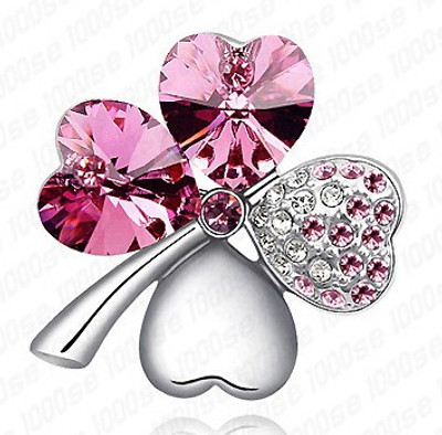 

Silver Shoppee Valentine Special Brooch(Pink, Silver)