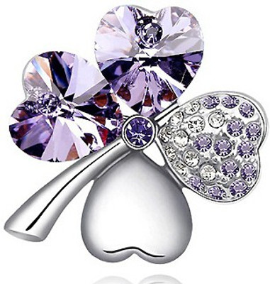 

Silver Shoppee Valentine Special Brooch(Purple, Silver)