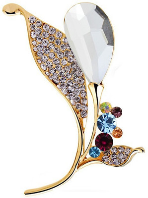 

Silver Shoppee Dreamy Me Brooch(Gold, White)