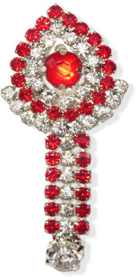Wedding Pitara Bride Groom Kalgi Brooch(Orange)