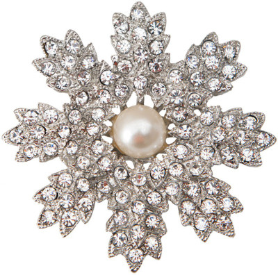 

Taj Pearl Designer Brooch(Silver)