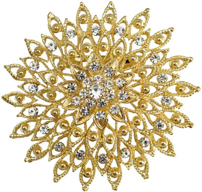 

Taj Pearl Wedding Brooch(Gold)
