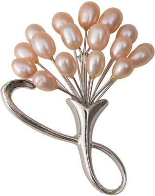 

Taj Pearl Elegant Brooch(Silver)