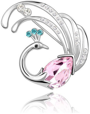 

Silver Shoppee Valentine Special Brooch(Pink, Silver)