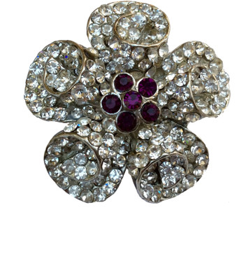 

B-Fashionable Conical Petal Flower Brooch(Purple)