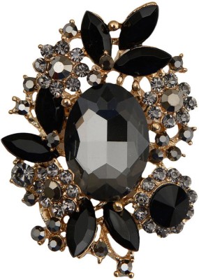 Taj Pearl Designer Brooch(Black)