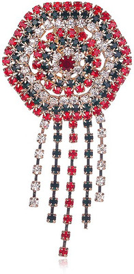 

Silver Shoppee Unfurling Glory Brooch(Gold, Green, Red)