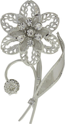 

Bezel B - 110 Rhodium Brooch(Silver)