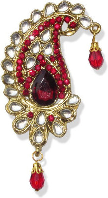

WeddingPitara Bride Groom Kalgi Brooch(Maroon)