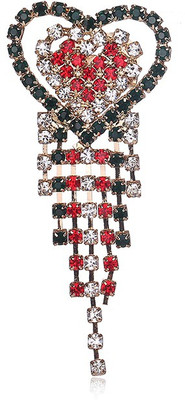 

Silver Shoppee Immaculate Brooch(Gold, Green, Red)