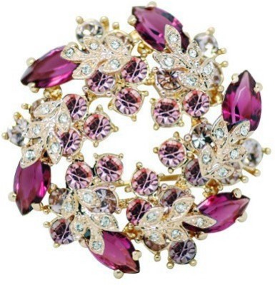 Silver Shoppee Immaculate Brooch(Purple, Gold)