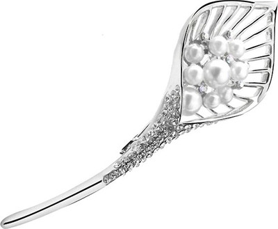 

Silver Shoppee Nurturing Soul Brooch(Silver, White)