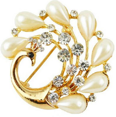 Silver Shoppee Sublimity Redefined Brooch(Beige, Gold)