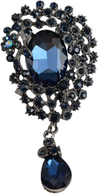 Taj Pearl Designer Brooch(Blue)