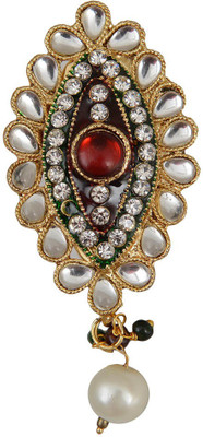 

Taj Pearl Designer Brooch(Gold)