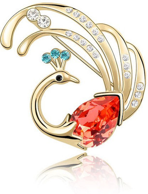 

Silver Shoppee Valentine Special Brooch(Gold, Red)