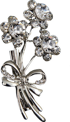 

Taj Pearl Designer Brooch(Silver)
