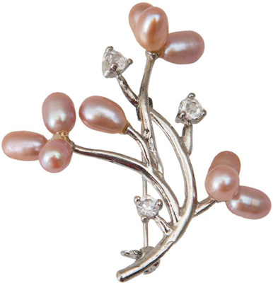 

Taj Pearl Designer Brooch(Silver)
