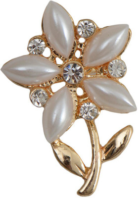 

Taj Pearl Designer Small Brooch(Gold)