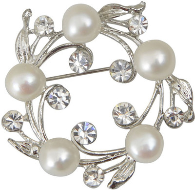 

Taj Pearl Stylish Brooch(Silver)